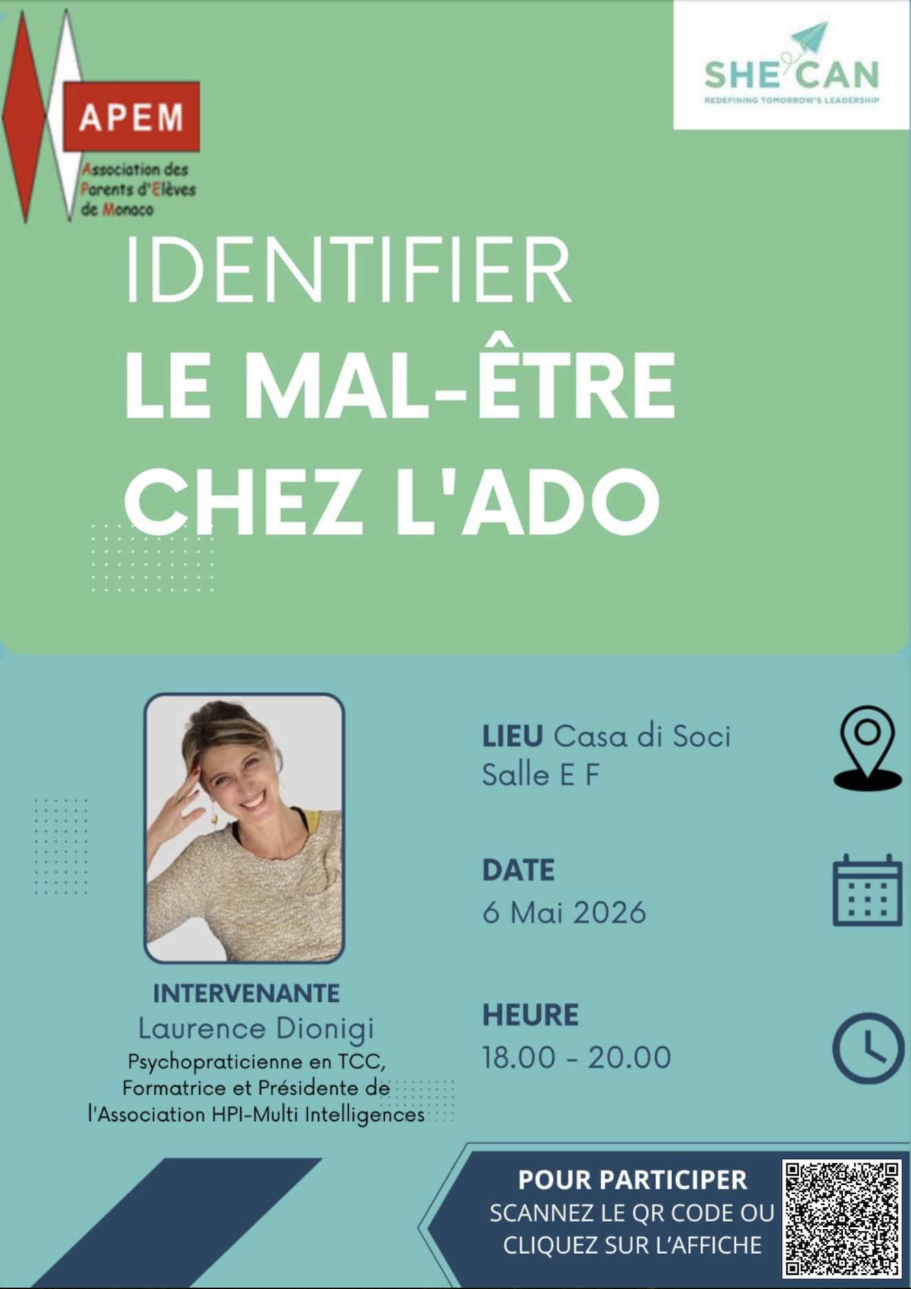 Conférences APEM du mois de Mai
